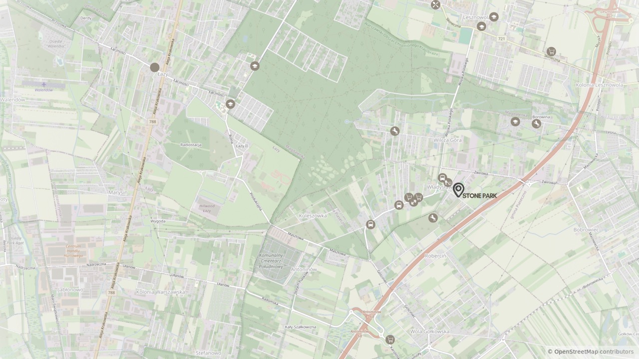 Stone Park Lokalizacja Władysławów na południe od Warszawy